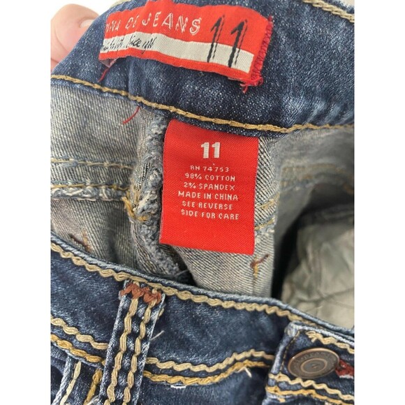 Zana Di Rockin Denim Junior's Boot Cut Jean's Blue Denim 5 Pocket Size 11 x 32 - Picture 7 of 7